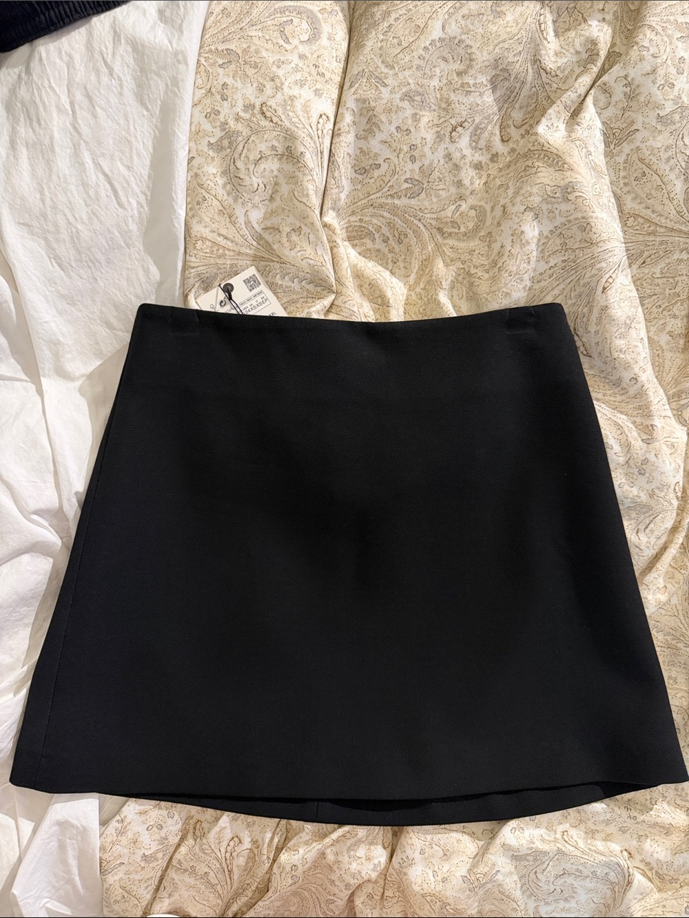 ZARA Classic Black A-Line Mini Skirt NWT